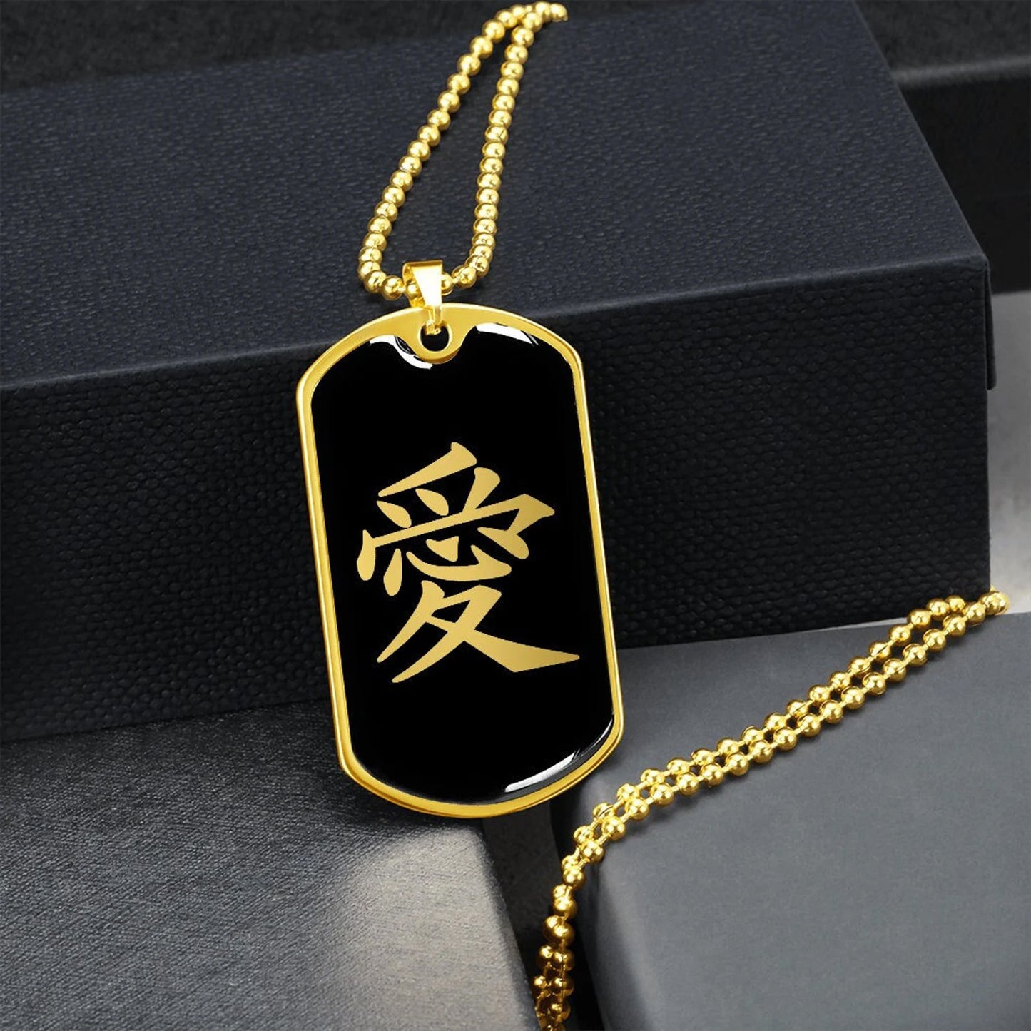 Collier Medaillon Kanji Japonais