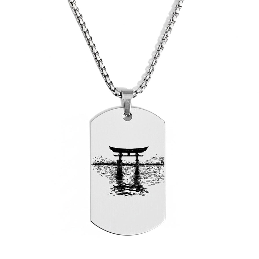 Breloque Porte Torii Japonaise Argent 925 – Symbole Protection & Spiritualité Avec Émail Rouge & Zircone Rose