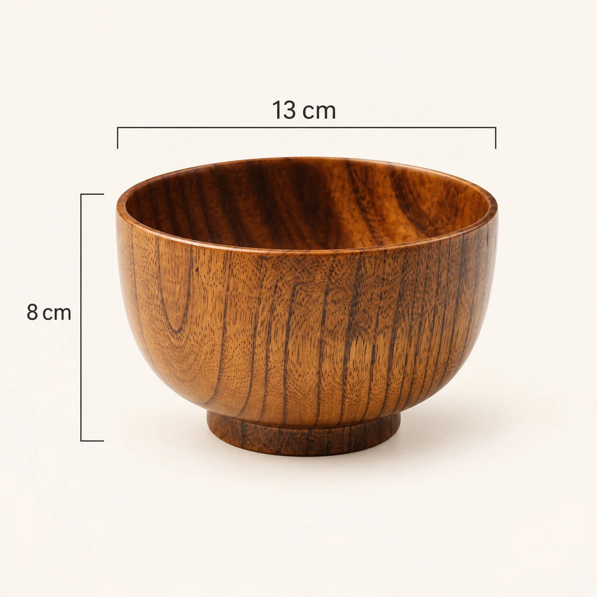 Japanische Holzschale Maru – Reis und Suppe