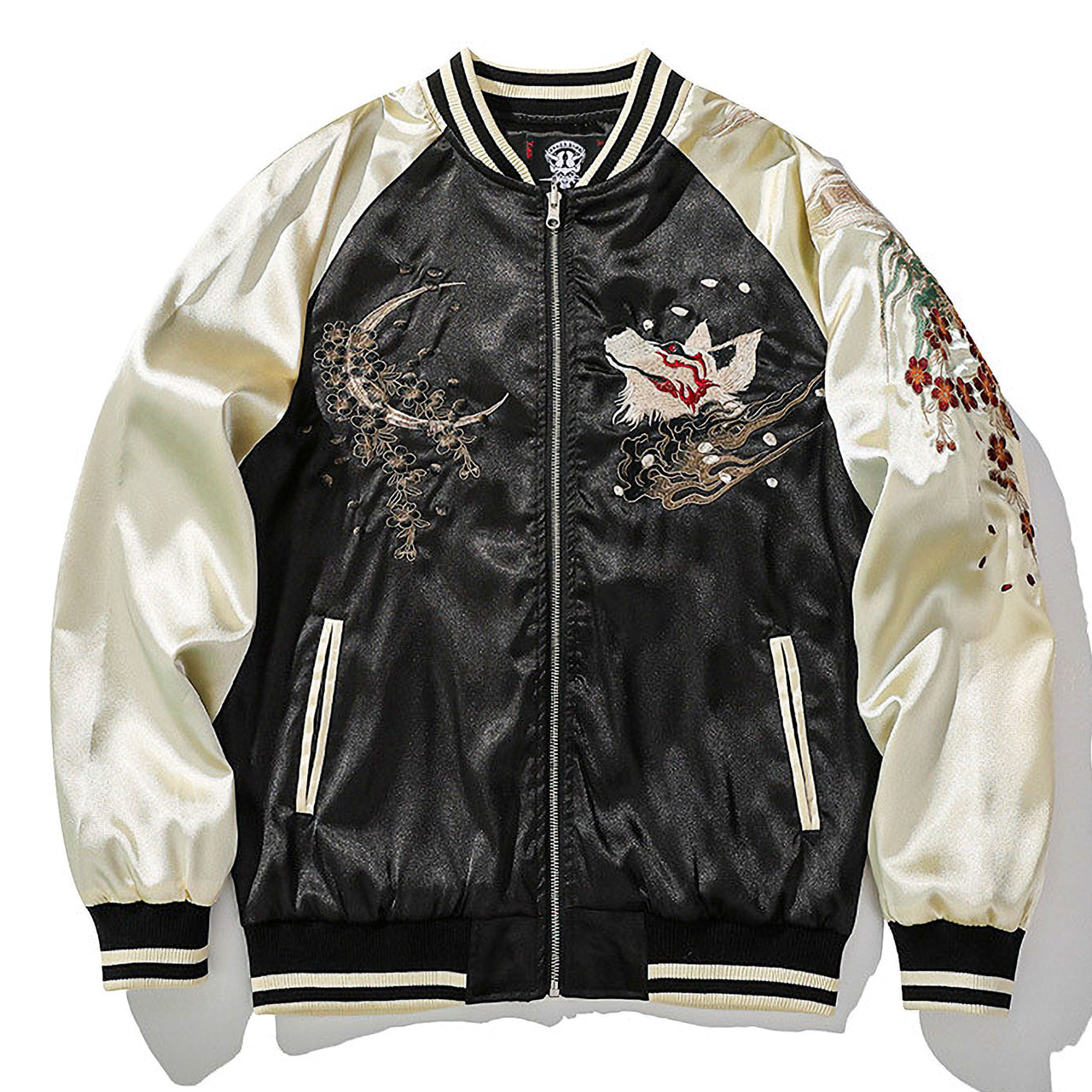 D*T様 JAPANESE EMBROIDERED JACKETS セット L] Japanese Dragon & Tiger Sukajan - Powerful Embroidery | Vintage