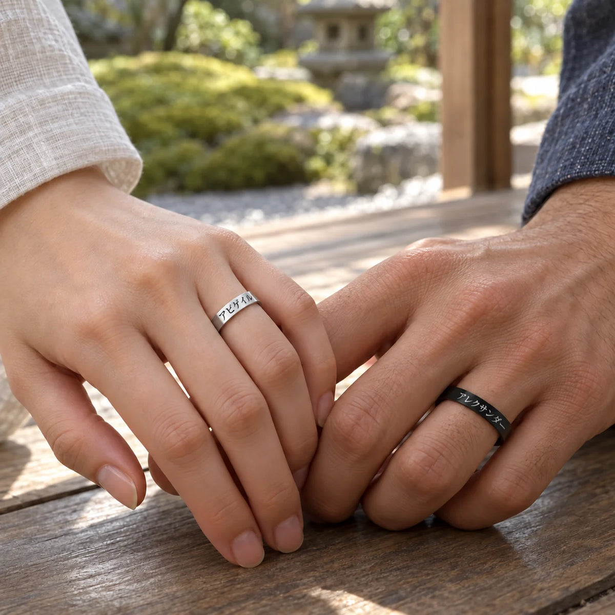 Feiner personalisierter japanischer Ring