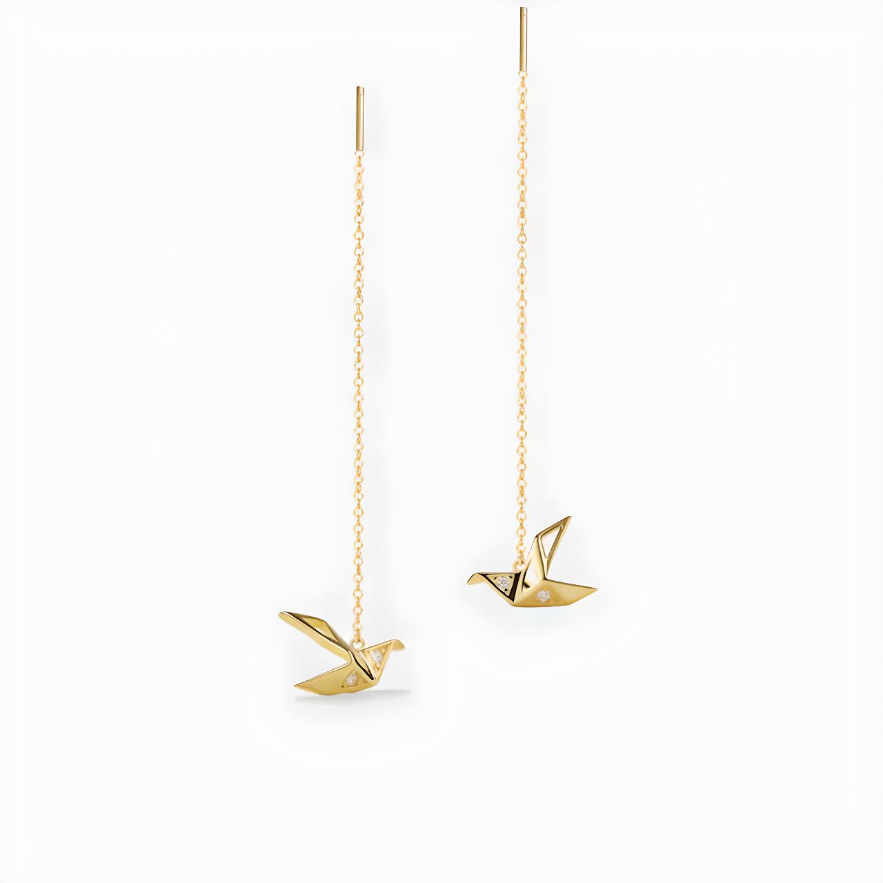 Clou d'oreille Fleurs Doré à l'or fin 24K - 2 Clou d'oreille Fleurs Doré à l'or fin 24K - 2