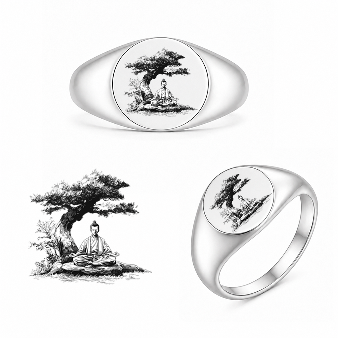 Gravierter Japan-Ring Satori
