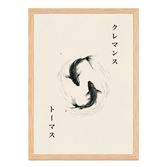 Personalized Japanese Wall Art – Japanese Koi