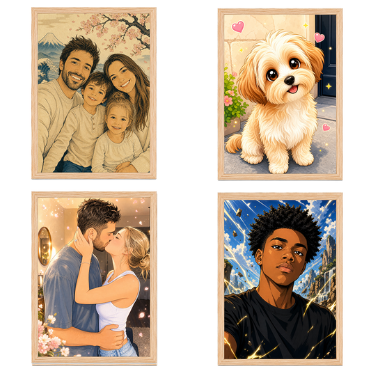 Tableau Manga Portrait Personnalisé