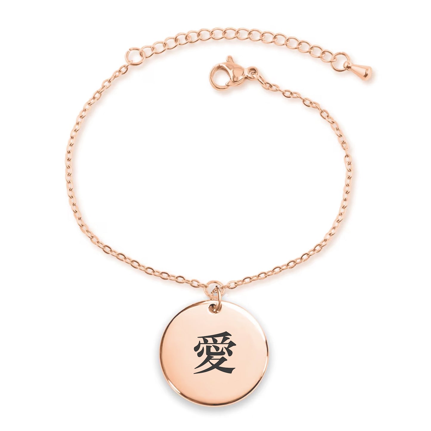 Japanese Kanji Medallion Bracelet for Women