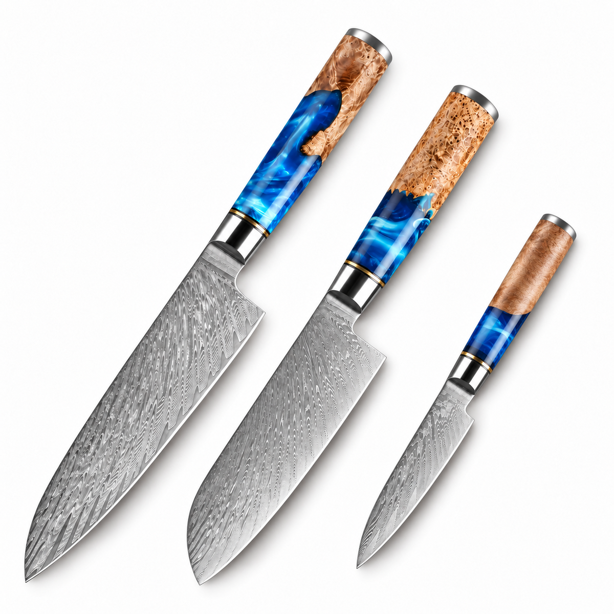 Set de Couteaux Japonais Umi Trio – Santoku, Chef & Office