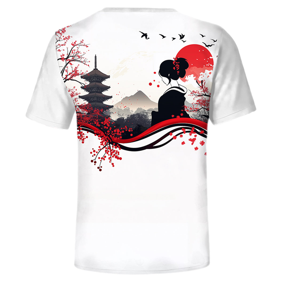 T-shirt Geisha – Design au dos