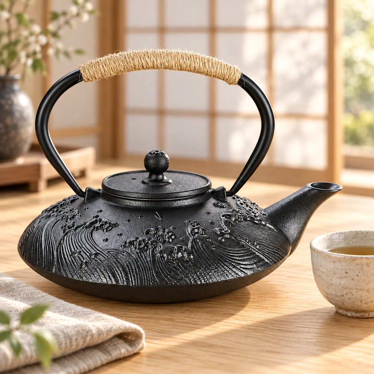 Théière Japonaise en Fonte Nami